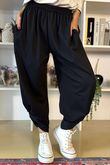 The Sunday Morning 7/8 Twist Pant Black 